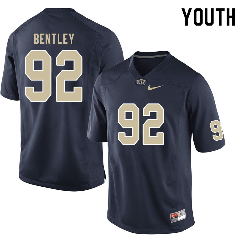 Youth #92 Tyler Bentley Pitt Panthers College Football Jerseys Sale-Navy